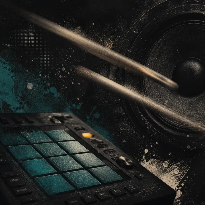 Vizuální motiv hudebního žánru Drum and bass