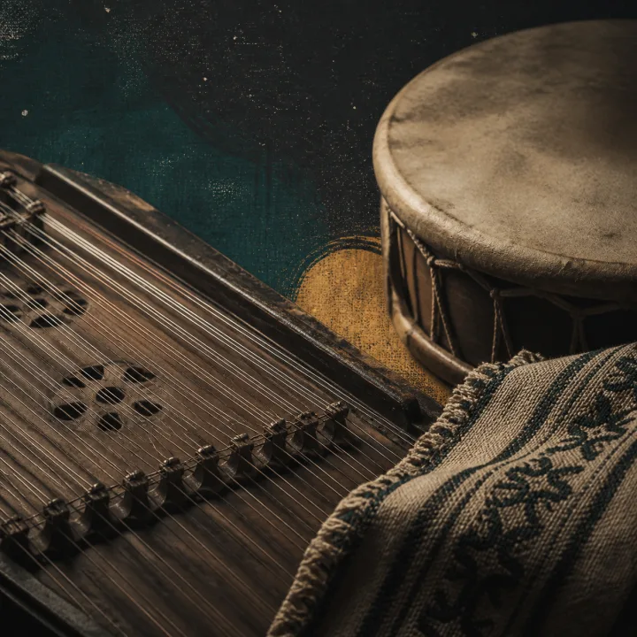 Vizuální motiv hudebního žánru Folklor a world music
