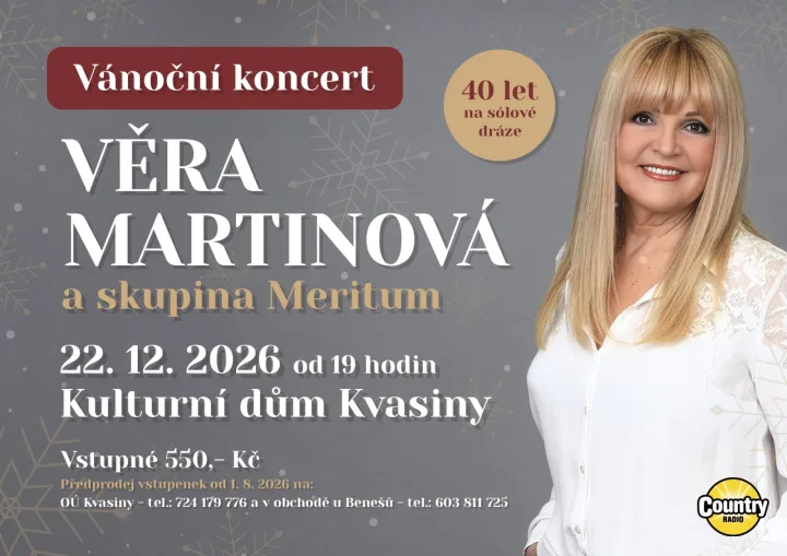 VÁNOČNÍ KONCERT - VĚRA MARTINOVÁ