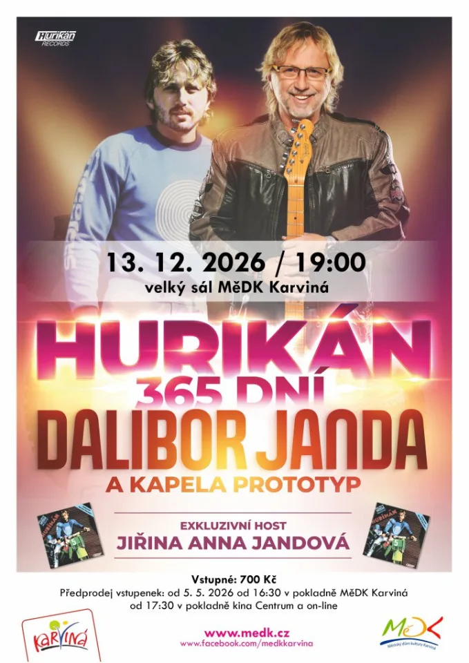 Plakát akce Dalibor Janda a kapela Prototyp