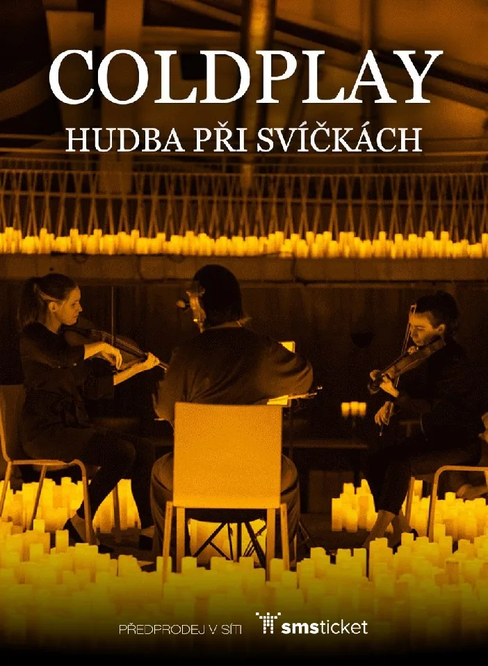 Plakát akce HUDBA COLDPLAY PŘI SVÍČKÁCH