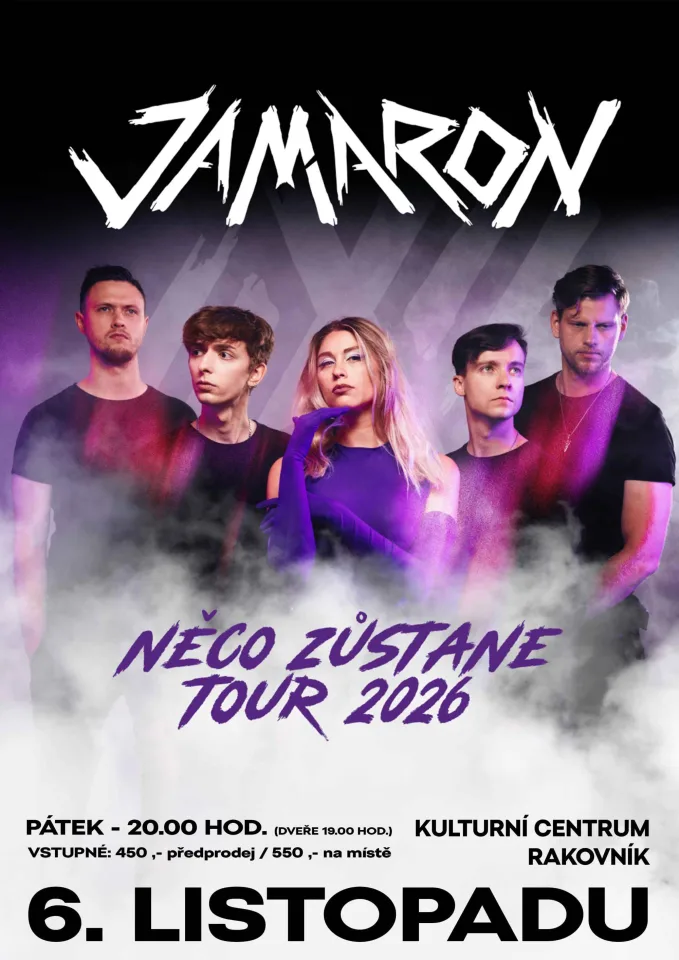 Plakát akce Jamaron – Něco zůstane tour 2026